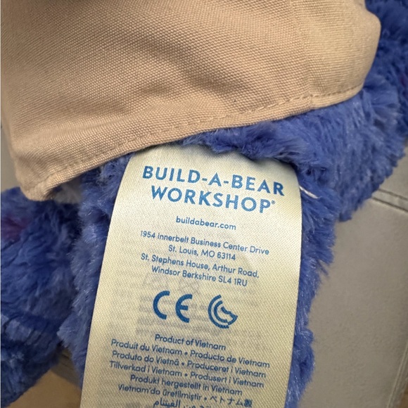 Build-A-Bear Blue Dinosaur with Tan safari Vest - Picture 7 of 10